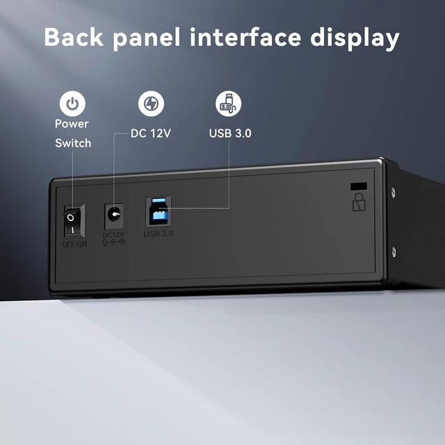 Alt view image 3 of 7 - 5.25" Blu-Ray/CD/DVD SATA Drive Enclosure with USB A/C 3.0, 5.25 Drive Enclosure, Optical Drive Enclosure fit any drive depth up to 171mm, Aluminum Alloy, Hot swappable(Optical Drive not Included)