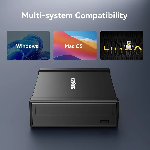 Alt view image 4 of 7 - 5.25" Blu-Ray/CD/DVD SATA Drive Enclosure with USB A/C 3.0, 5.25 Drive Enclosure, Optical Drive Enclosure fit any drive depth up to 171mm, Aluminum Alloy, Hot swappable(Optical Drive not Included)