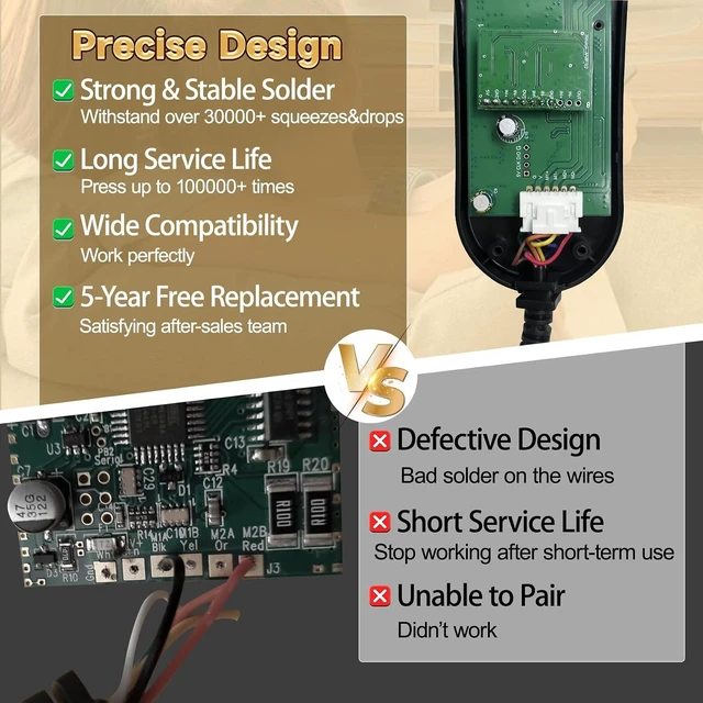 Alt view image 5 of 7 - ZKAD-5 5 Pin Lift Chair Remote Only Fit for 2 Motors Golden and Ultra Comfort Chairs with 11 Button(Include SIT or Home, Not Twilight) Remote, Recliner Hand Control Part 5-Years Free Replacement