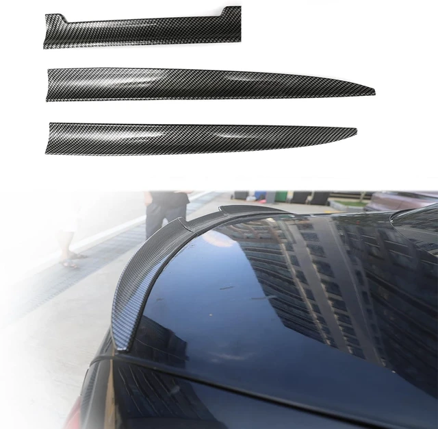 Alt view image 2 of 7 - Compatible with Hyundai Elantra 2016-2020, Sedan Rear Trunk Boot Lip Wing Spoiler Adjustable Car Spoiler,2-Carbon Fiber Look