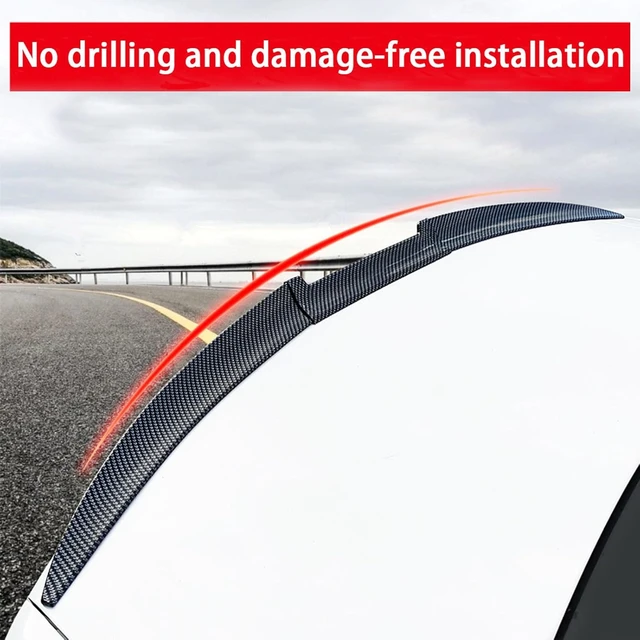 Alt view image 5 of 7 - Compatible with Hyundai Elantra 2016-2020, Sedan Rear Trunk Boot Lip Wing Spoiler Adjustable Car Spoiler,2-Carbon Fiber Look