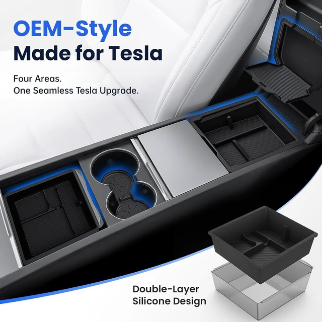 Alt view image 7 of 7 - Tesla Model Y 8PCS Accessories Console Organizer 2025-2026 Juniper