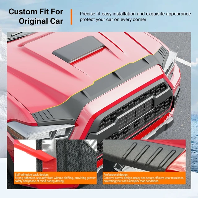 Alt view image 2 of 7 - Hood Protector Compatible with 2016-2023 Toyota Tacoma