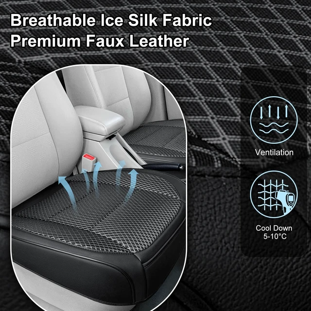 Alt view image 3 of 6 - 2 Pack Black Ventilated Bottom Car Seat Cover