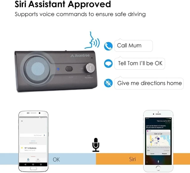 Alt view image 2 of 6 - CK11 - Bluetooth 5.0 Hands-Free Car Speakerphone, Titanium