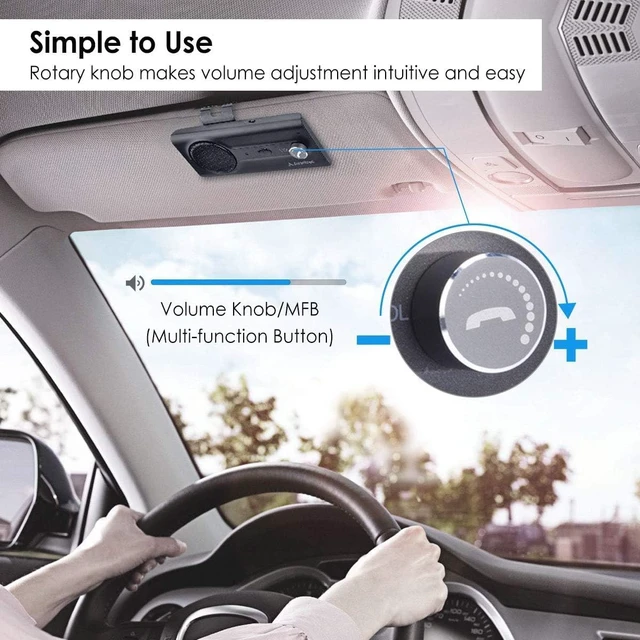 Alt view image 4 of 6 - CK11 - Bluetooth 5.0 Hands-Free Car Speakerphone, Titanium
