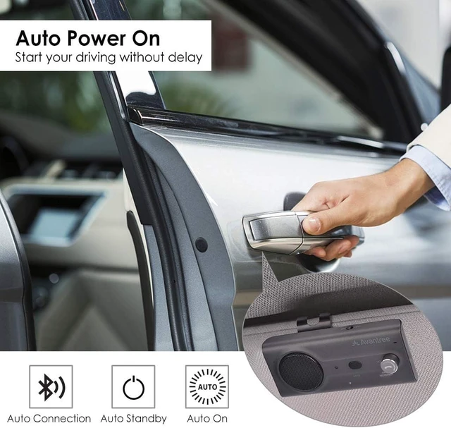 Alt view image 5 of 6 - CK11 - Bluetooth 5.0 Hands-Free Car Speakerphone, Titanium