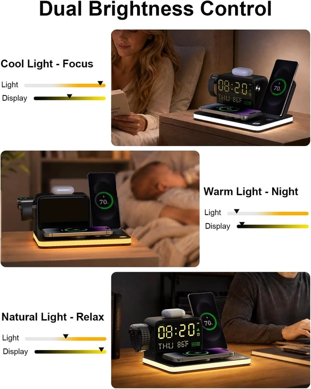 Alt view image 5 of 7 - 7-in-1 Wireless Charging Station 25W Qi2.2 Charger for Device