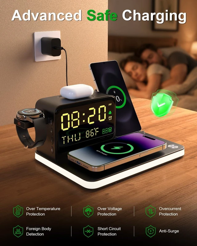 Alt view image 7 of 7 - 7-in-1 Wireless Charging Station 25W Qi2.2 Charger for Device
