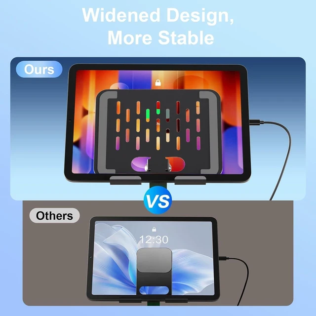 Alt view image 5 of 7 - Magnetic Charging Station for Multiple Devices, Wireless Charger with Clock & Light, Foldable Wired Charging Stand for iPad/Tab, Mag-Safe Charger for iPhone 17, for Watch for AirPods
