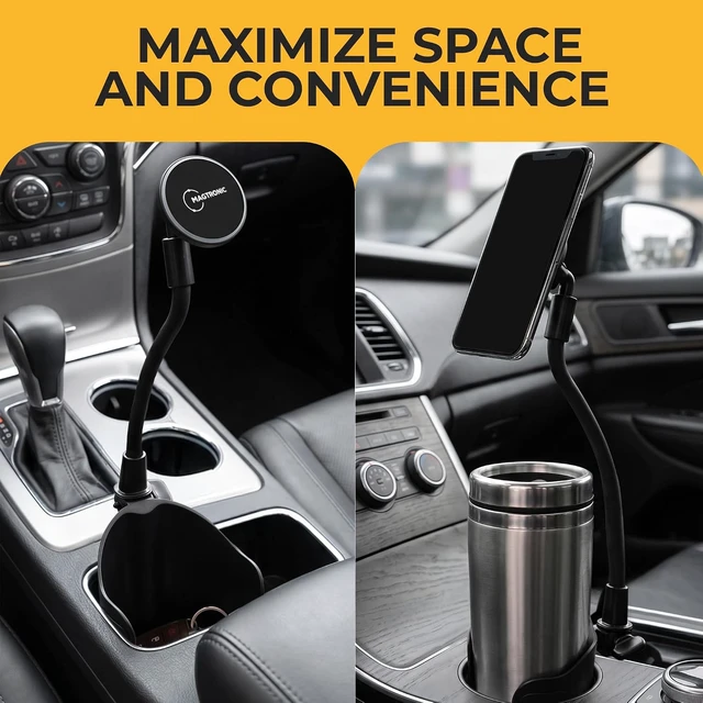 Alt view image 5 of 7 - Car Mount Wireless Charger 15W - Magnetic Phone Holder - Zero Space & Secure - Auto Accessories Charger - Compatible with iPhone 17 Pro Max to 12 - Compatible with Android Devices