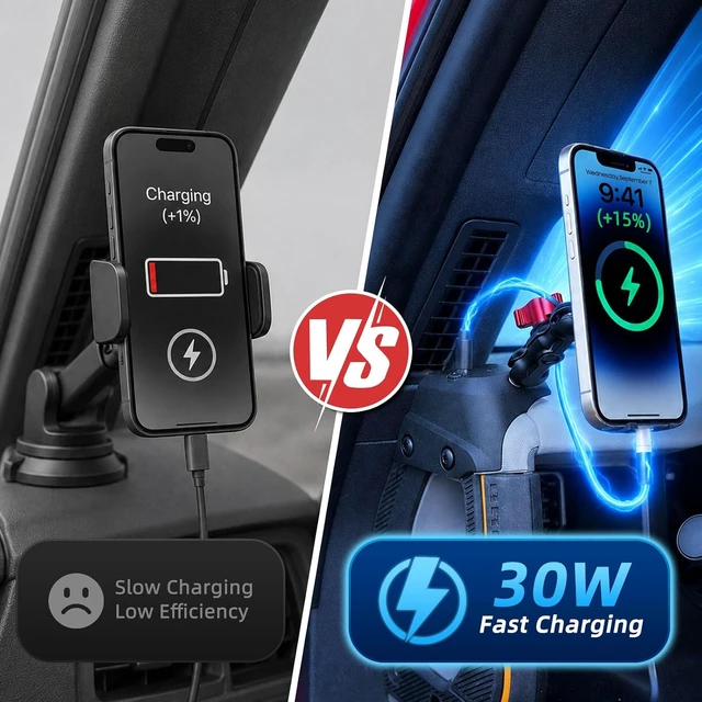 Alt view image 3 of 7 - Magnetic Phone Holder with Charging C Port for Ford Bronco 2021-2026