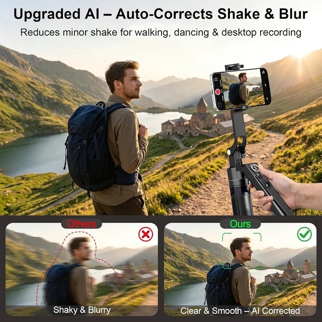 Alt view image 5 of 7 - Tripod for iPhone Vlogging Kit with Mini Microphone, Light & Remote