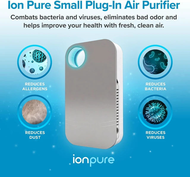 Alt view image 2 of 7 - Ion Pure Plug in Air Purifier for Home Negative Ion Technology No Filter