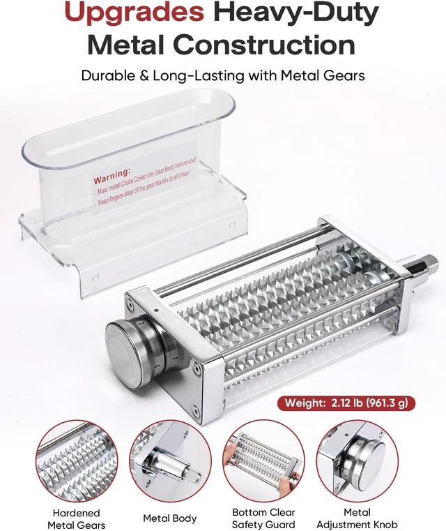 Alt view image 2 of 7 - 3-Adjust Stainless Steel Meat Tenderizer Attachment for KitchenAid Mixer