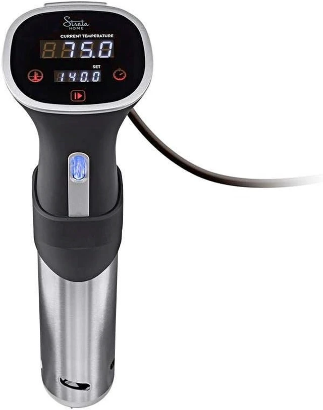 Alt view image 3 of 6 - Sous Vide Immersion Cooker 800W - With Adjustable Clamp And Digital LED Touch Screen, Easy To Clean, Black and Silver - Strata Home Collection
