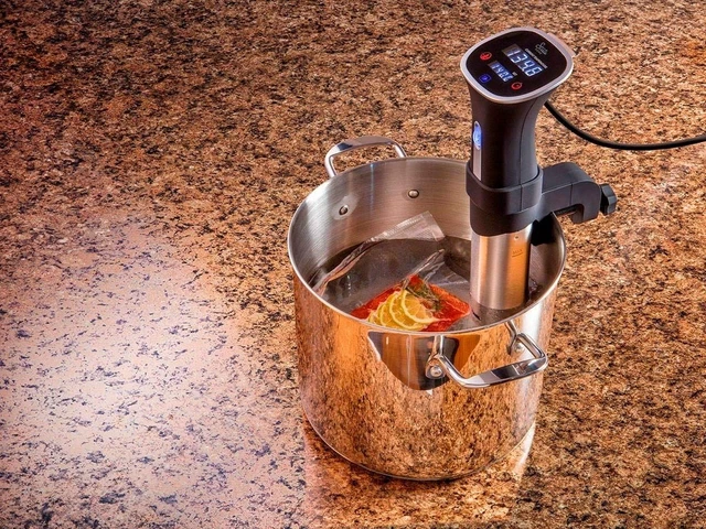 Alt view image 6 of 6 - Sous Vide Immersion Cooker 800W - With Adjustable Clamp And Digital LED Touch Screen, Easy To Clean, Black and Silver - Strata Home Collection