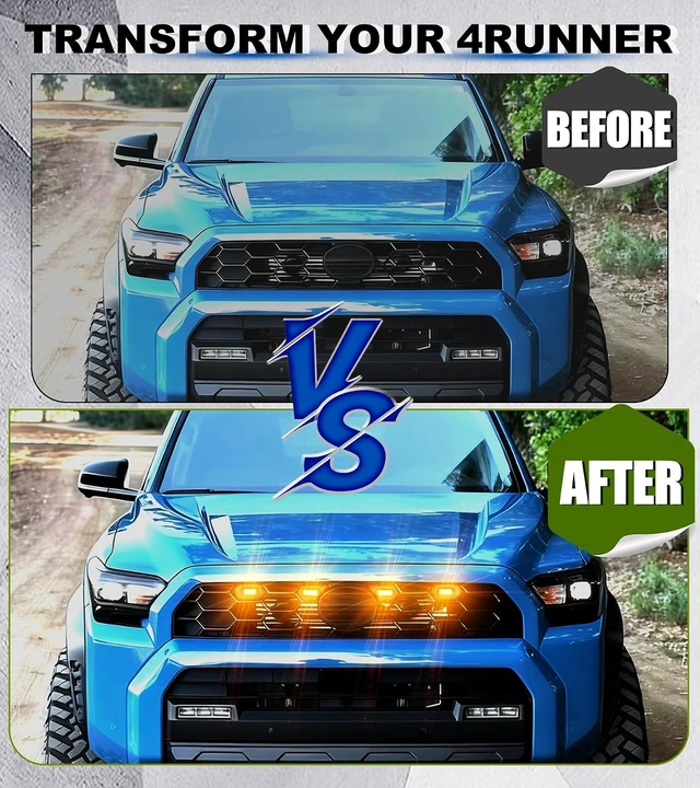 Alt view image 3 of 7 - Grill Lights for 4Runner 2025-2026 Raptor Light TRD Sport Off Road, Amber