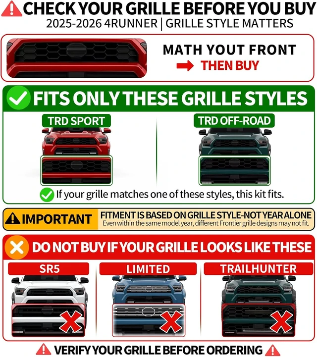 Alt view image 2 of 7 - Grill Lights for 4Runner 2025-2026 Raptor Light TRD Sport Off Road, Amber