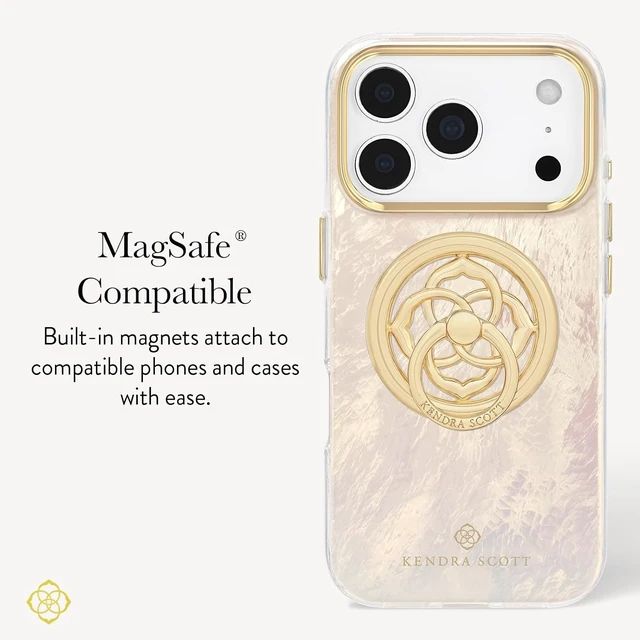 Alt view image 3 of 6 - Magnetic Phone Ring Grip with Stand - Gold Medallion