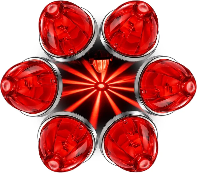 Alt view image 6 of 7 - Red Watermelon Lights for Semi Truck, Steady & Warning Modes for Tail Top