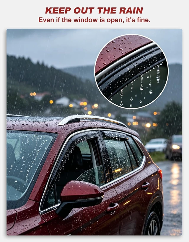 Alt view image 2 of 7 - in-Channel Window Visors Rain Guards for Chevy Traverse 2018-2023