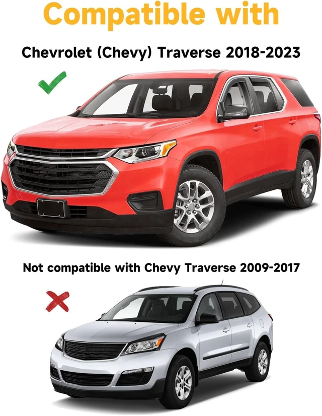Alt view image 4 of 7 - in-Channel Window Visors Rain Guards for Chevy Traverse 2018-2023