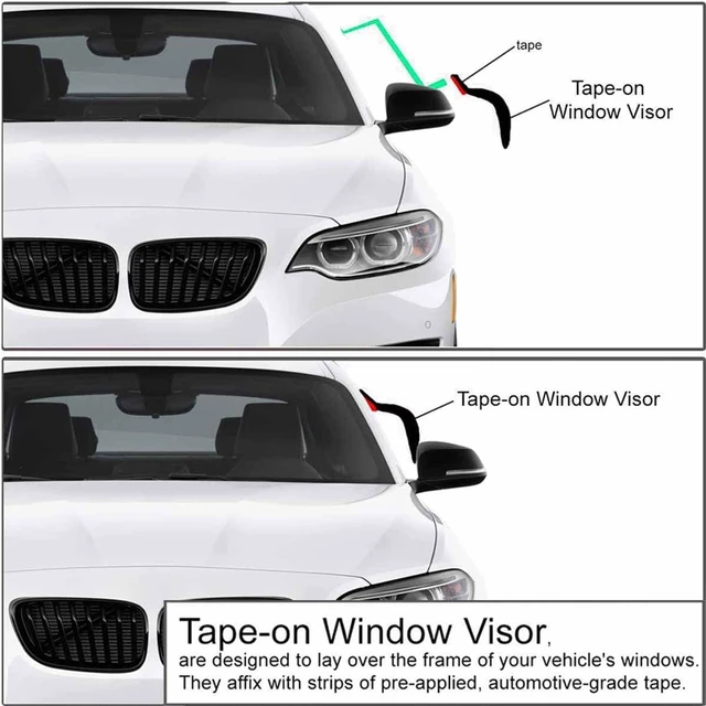 Alt view image 7 of 7 - Window Deflector Rain Guards Fit for 2011-2016 Scion TC Coupe Window Visor