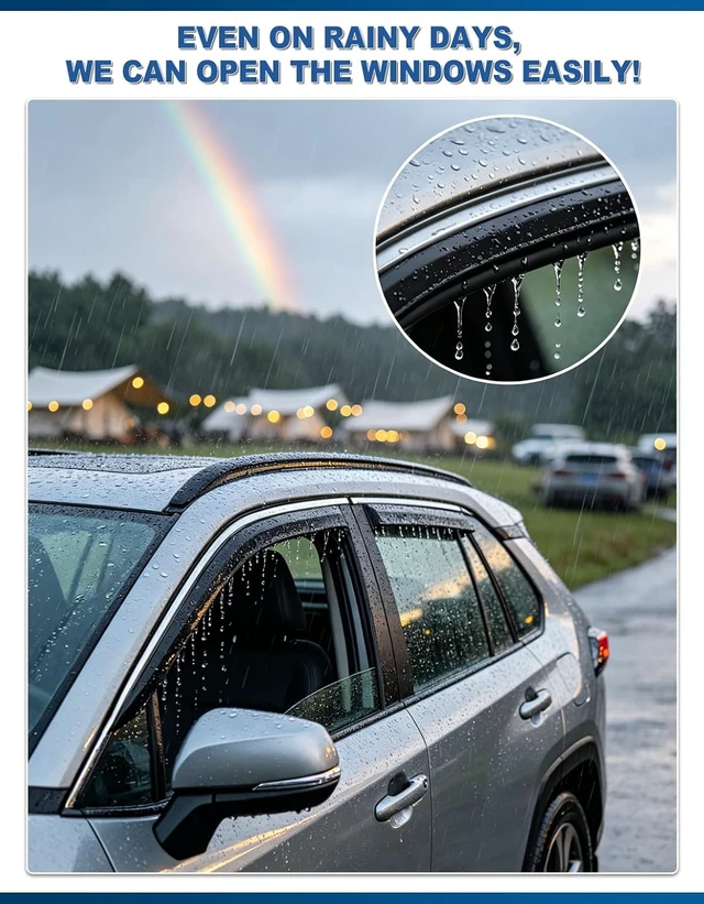 Alt view image 2 of 7 - in-Channel Window Visors Rain Guards for Honda CR-V CRV 2023-2026