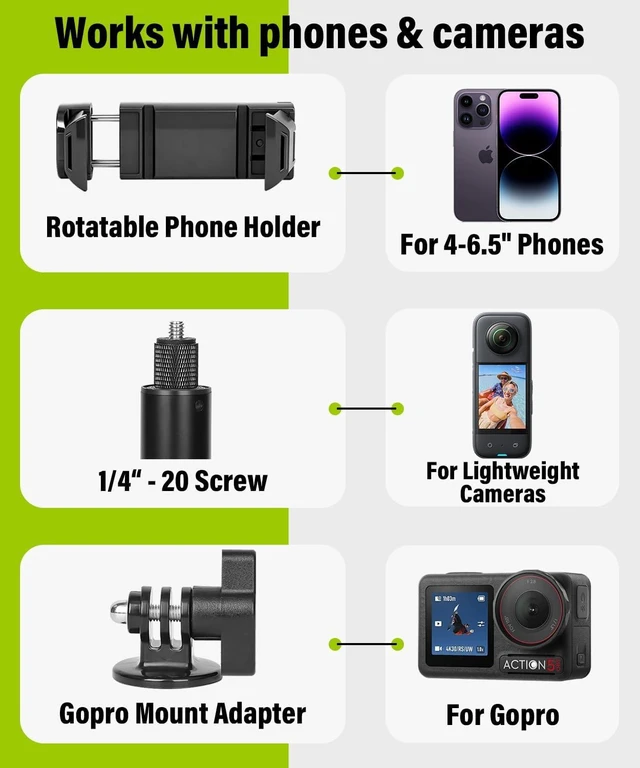 Alt view image 7 of 7 - Golf Tripod Monopod, 47" Selfie Stick for Golf Swing Training & Recording