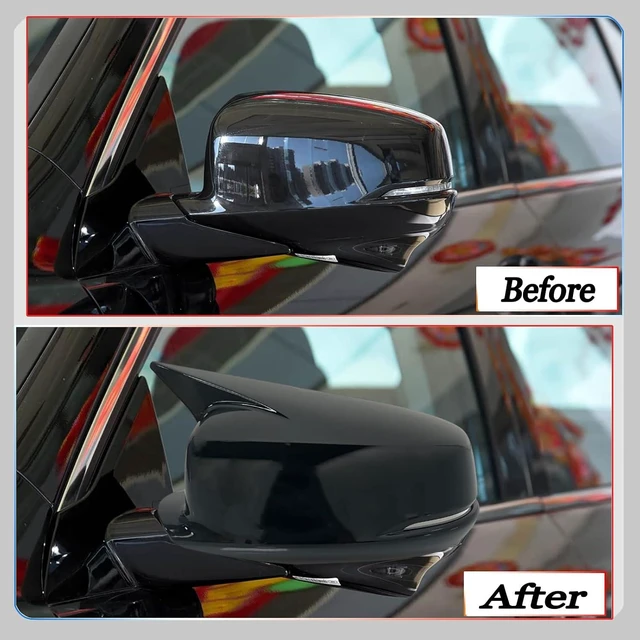 Alt view image 4 of 7 - Side Mirror Cover,for 9TH Honda Accord 2013 2014 2015 2016 2017, Bright Black Side Rear Mirror Covers Body Kit Accessories for CarsDesigned for Models with Turn Signals