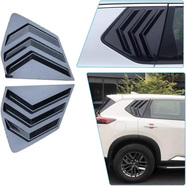Main image of for Nissan Rogue 2021-2026 Racing Style Rear Side Window Louvers Sport Style Scoop Louvers Cover Blinds Cool Exterior Decoration-Carbon Fiber