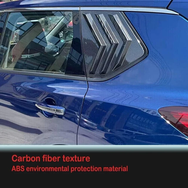 Alt view image 4 of 7 - for Nissan Rogue 2021-2026 Racing Style Rear Side Window Louvers Sport Style Scoop Louvers Cover Blinds Cool Exterior Decoration-Carbon Fiber