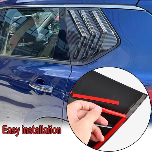 Alt view image 5 of 7 - for Nissan Rogue 2021-2026 Racing Style Rear Side Window Louvers Sport Style Scoop Louvers Cover Blinds Cool Exterior Decoration-Carbon Fiber