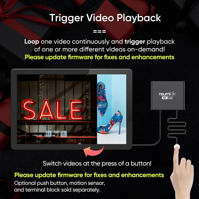 Alt view image 4 of 7 - NEUMI Atom 4K Lite Digital Trigger Media Player for USB Drives and SD Cards