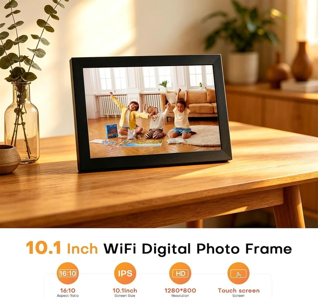 Alt view image 4 of 7 - 32GB Frameo 10.1 Inch Digital Picture Frame 1280x800 HD IPS