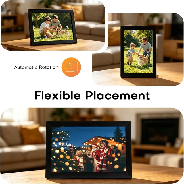 Alt view image 5 of 7 - 32GB Frameo 10.1 Inch Digital Picture Frame 1280x800 HD IPS