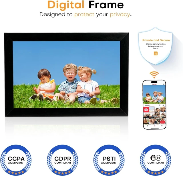 Alt view image 7 of 7 - 32GB Frameo 10.1 Inch Digital Picture Frame 1280x800 HD IPS
