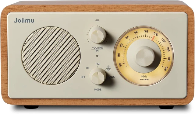 Main image of Vintage Small Radio Bluetooth Speaker for Home Office Kitchen Decor