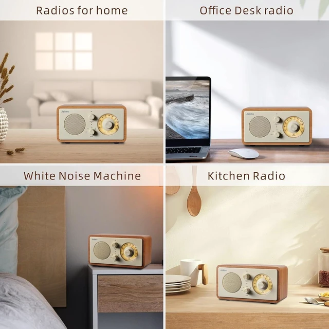 Alt view image 6 of 7 - Vintage Small Radio Bluetooth Speaker for Home Office Kitchen Decor