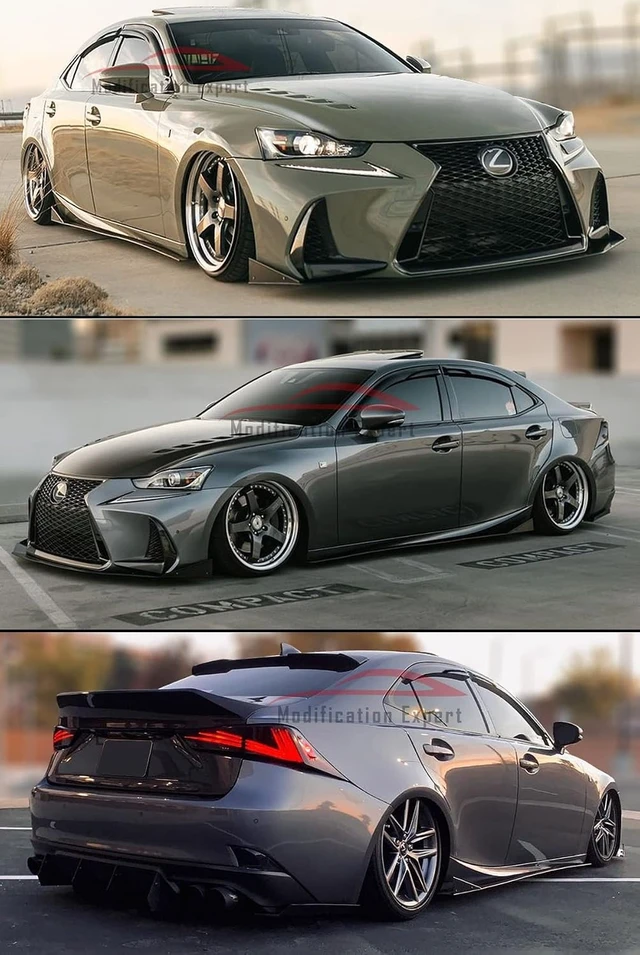 Alt view image 5 of 6 - Fits for 2014-2020 Lexus IS200t IS250 IS300 IS350 JDM Mugen Style Window Visors Rain Guards Deflector