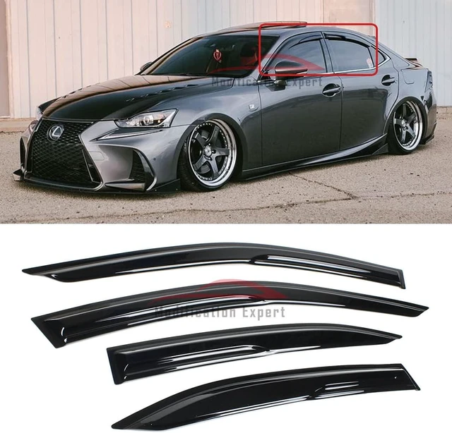 Main image of Fits for 2014-2020 Lexus IS200t IS250 IS300 IS350 JDM Mugen Style Window Visors Rain Guards Deflector