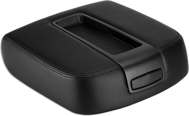 Main image of Upgrade Black Center Console Armrest Lid Box Cover Fits for 2007-2014 Chevy Silverado Avalanche Tahoe Suburban, GMC Sierra Yukon XL Replace for 15217111 15941534 19328718, Easy Installation