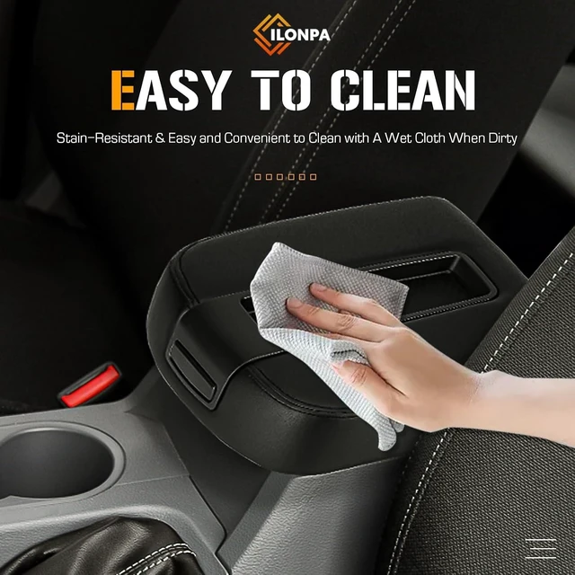 Alt view image 6 of 7 - Upgrade Black Center Console Armrest Lid Box Cover Fits for 2007-2014 Chevy Silverado Avalanche Tahoe Suburban, GMC Sierra Yukon XL Replace for 15217111 15941534 19328718, Easy Installation