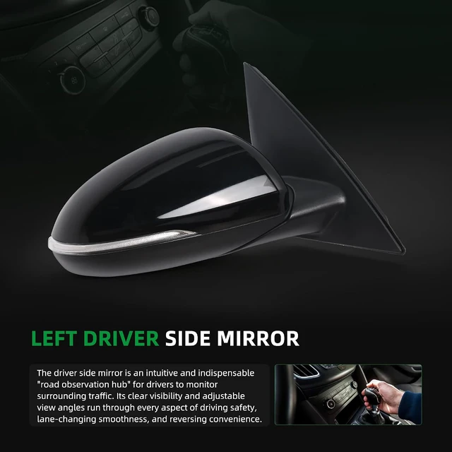 Alt view image 6 of 7 - Left Driver Side Mirror for Kia Optima 2016-2018#KI1320200 87610-D5000