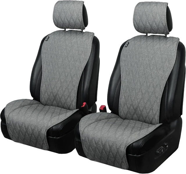 Main image of 2pcs Sideless Front Seat Covers for All Seasons, Grey