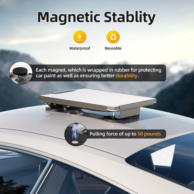 Alt view image 3 of 6 - Starlink Mini Mount Magnetic 264Lbs, No-Drill Roof Kit for RV/Truck