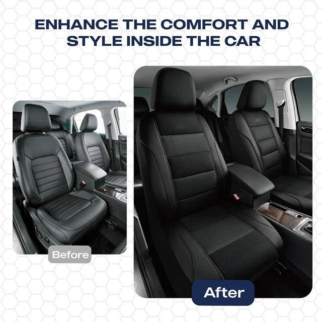 Alt view image 6 of 7 - Seat Covers, Air-Cooled Memory Foam Car Seat Covers Front Seats, Airbag Compatible,Universal Fit for Most Cars, SUVs, Vans and Trucks,Black