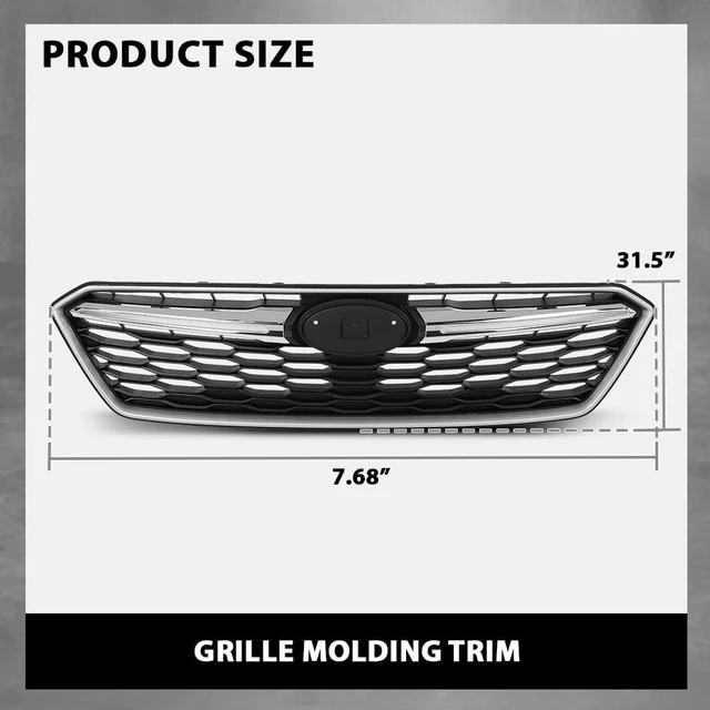 Alt view image 2 of 7 - Front Bumper Grille Grill Assembly Chrome SU1200170, SU1212105