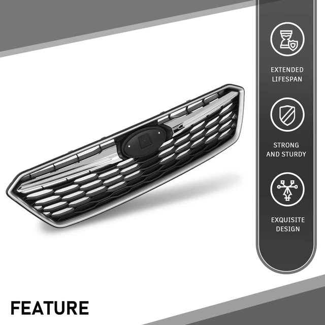 Alt view image 5 of 7 - Front Bumper Grille Grill Assembly Chrome SU1200170, SU1212105